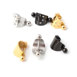 16G Stainless Steel Ear Piercing Horseshoe Shield Cuff Ear Helix Cartilage Cuff Ring Earrings Body Jewelry Piercing