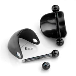 16G Stainless Steel Ear Piercing Horseshoe Shield Cuff Ear Helix Cartilage Cuff Ring Earrings Body Jewelry Piercing