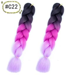 6.18 Jumbo Braiding Hair Extensions Kanekalon Braiding Hair 24 Inch Ombre Multiple Tone Colored Synthetic Hair for Women