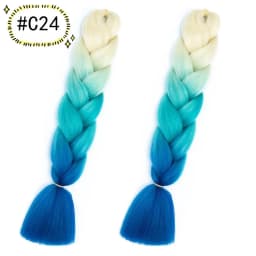 6.18 Jumbo Braiding Hair Extensions Kanekalon Braiding Hair 24 Inch Ombre Multiple Tone Colored Synthetic Hair for Women
