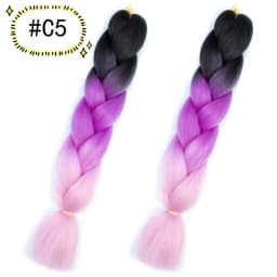 6.18 Jumbo Braiding Hair Extensions Kanekalon Braiding Hair 24 Inch Ombre Multiple Tone Colored Synthetic Hair for Women