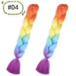 6.18 Jumbo Braiding Hair Extensions Kanekalon Braiding Hair 24 Inch Ombre Multiple Tone Colored Synthetic Hair for Women