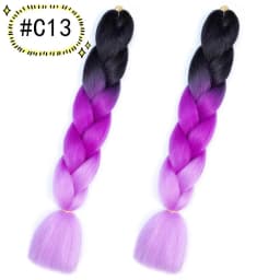 6.18 Jumbo Braiding Hair Extensions Kanekalon Braiding Hair 24 Inch Ombre Multiple Tone Colored Synthetic Hair for Women