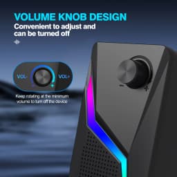 Computer Gaming Speakers PC Sound Box HIFI Stereo Microphone USB Wired With LED RGB Lighting Strong Bass 2.0 Loudspeaker