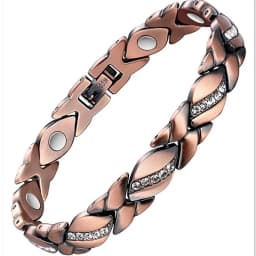 Retro Copper Color Magnetic Bracelet Men's Arthritis Pain Relief Adjustable Bio-Energy Blood Pressure Bracelet Healthy Jewelry