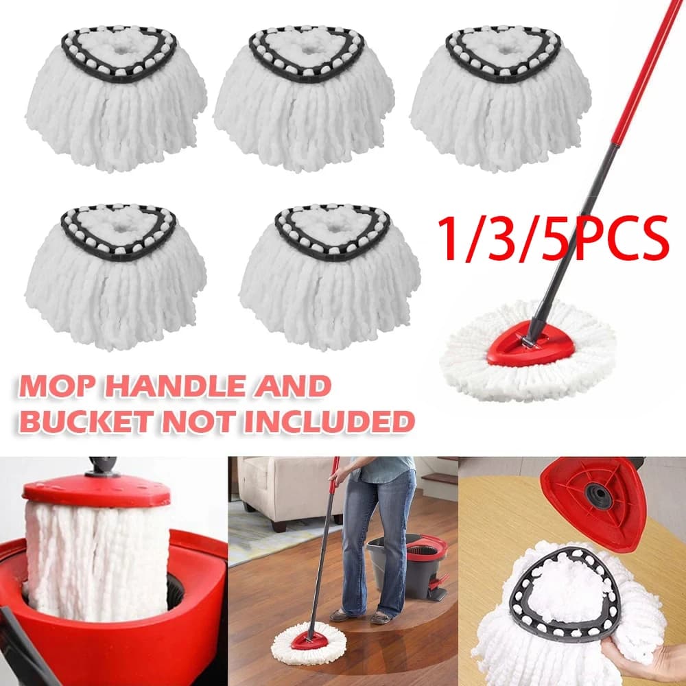 360 Rotating Mop Head for Vileda Wring Mopping Replacement Clean Microfibre Mop Refill Head Household Cleaning Tools Accessories