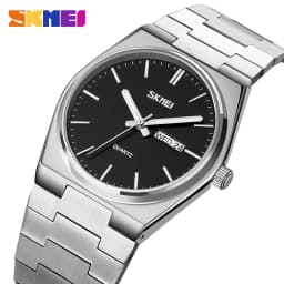 SKMEI 9288 Man reloj hombre Casual Quartz Clock Male Full Steel Time Week Sports Watch Mens Waterproof Business Wristwatches