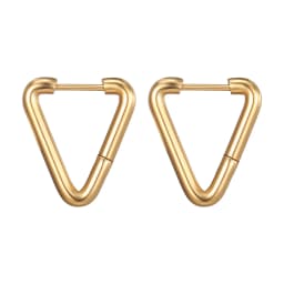 Fashion Minimalist Gold Color Stainless Steel Heart Earrings For Women Girl Simple Punk Hoop Earrings Piercing Korean Jewelry