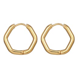 Fashion Minimalist Gold Color Stainless Steel Heart Earrings For Women Girl Simple Punk Hoop Earrings Piercing Korean Jewelry