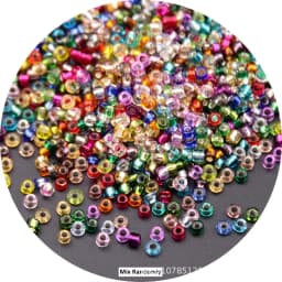 5g 1.5-4mm Transparent Cezch Silver Line Glass Beads 15/0 12/0 8/0 Spacer Seed Beads for Jewelry Making DIY Sewing Accessories