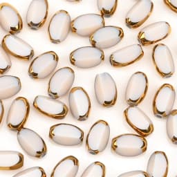 6mm Briolette Oval Glass Beads Plated Golden Color Crystal Loose Spacer Bead Diy Bracelet Necklace Beads Accessories