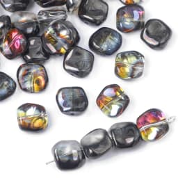 20PCS 11mm Corrugated AB Shiny Glass Beads For DIY Bracelet Accessory Earrings Jewelry Making Supplies Irregular Crystal Beads