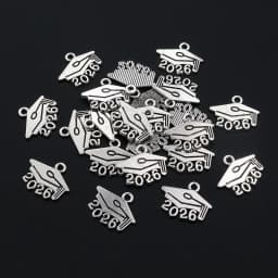 50pcs 9x14mm Year Number 2025 2026 2027 Pendant Charms DIY Jewelry Making Jewelry Finding Antique Silver Plated Accessories