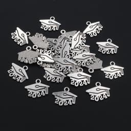 50pcs 9x14mm Year Number 2025 2026 2027 Pendant Charms DIY Jewelry Making Jewelry Finding Antique Silver Plated Accessories