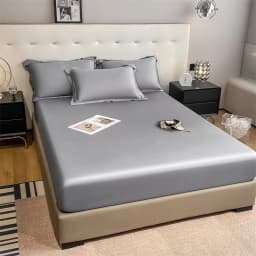 Natural Mulberry Silk Fitted Sheet Mattress Cover Queen King Size Customized Size Luxury High-End Silk Bedding Sheets