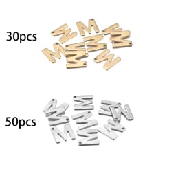 26/50pcs Stainless Steel Gold A-Z Letter Pendant Alphabet Charms Women Bracelet Earring For DIY Jewelry Pendant Making Supplies