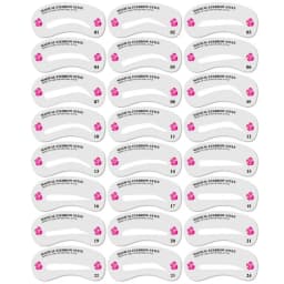 Reusable Eyebrow Stencil Set 3D Eye Makeup Stencils Eye Brow Grooming Template Card Drawing Guide Styling Shaping Tool with Rope