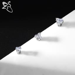 ZS 1 Piece Magnetic Clip-on Earrings Star Heart Shape CZ Crystal Ear Clip No Piercing Ear Stud No Pierced Earring Jewelry 4-8MM