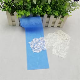 Aomily 40cm Flower Lace Mold Cake Border Decoration Tools Fondant Cake 3D Mold Food Grade Silicone Mat Mould Baking Flower Mold