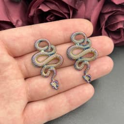 5Pcs 43*25mm 3 Colors Snake Charms Pendant Designer Charms Fit Jewelry Making DIY Jewelry Findings