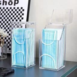 1/2pcs-Desktop Makeup Brush Storage Bucket Cup Holder with Lid Makeup Lipstick Cosmetic Storage Box Organizer Tube Transparent