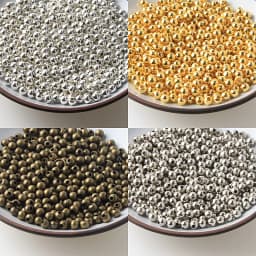 Jewelry Findings Diy Metal Beads Gold Color/Rhodium/Bronze Tone Smooth Ball Spacer Beads For Jewelry Making 2/2.5/3/4/5/6/8/10mm