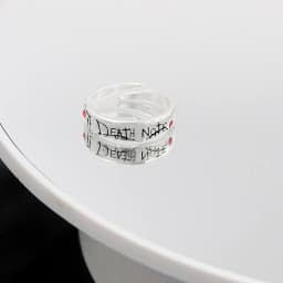Death Note Anime Ring Yagami Light Alloy Cosplay Prop for Women Men Adjustable Ring Jewelry Gift Accessory