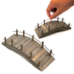 1:12 Dollhouse Mini Wooden Arch Bridge with Railings Miniatures Fairy Garden Miniature Crafts B03E