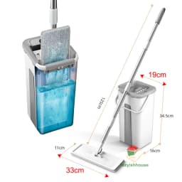 Mop Magic Floor Squeeze Mop with Bucket Flat Bucket Rotating Mop for Wash Floor House Home Cleaning Cleaner Easy 2026 New