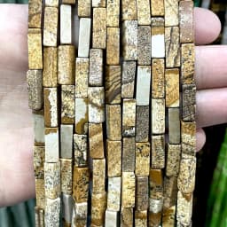 4*13MM Natural Stone Square Aventurine Tiger Eye Agates Crystal Jades Spacer Beads For Jewelry Making DIY Bracelet Accessories