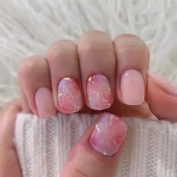 24pcs Purple Square False Nails Glitter Crystal Short French Fake Nails Full Cover Press on Nails Faux Fingernails Nail Tips