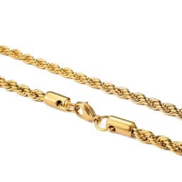 2-6MM Gold Color Twisted Rope Chain Necklace Stainless Steel Never Fade Waterproof Choker For Men Women Fashion Jewelry
