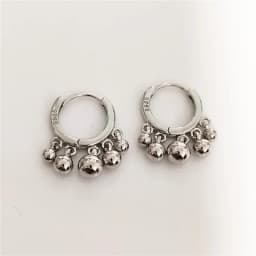 Fashion Silver Gold Plated Tassel Round Ball Hoop Earrings for Women Girls Punk Ear Party Jewelry Gift e2456
