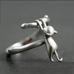 925 Sterling Silver Cat Branch Adjustable Rings For Women Wedding High Quality Jewelry Accessories Jewellery Argent 925