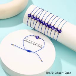 12 Pieces of Simple and Exquisite Jewelry, a Set of Exorcism and Transportation Woven Bracelets, a Unisex Rope Chain (Card Style