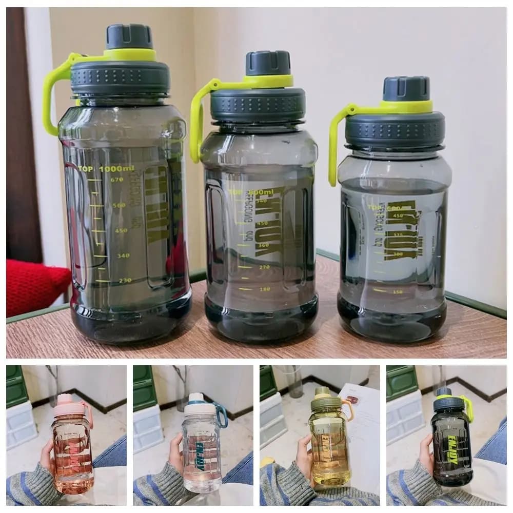 Plastic Sport Bottle Fitness Water Bottle Leakproof Water Bottle 600ml/800ml/1000ml High Temperature Resistant Water Cup Summer