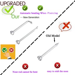 1 Unit Disposable Safe Sterile Piercing Unit For Gem Nose Studs New Generation More Safe Nose Piercing Gun Piercer Machine Kit