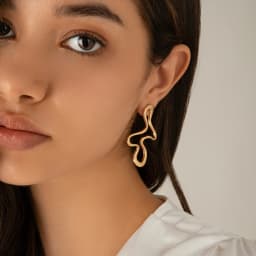 IngeSight.Z Minimalist Irregular Hollow Geometry Metal Stud Earrings Punk Statement Gold Color Earring Women's Charm Ear Jewelry