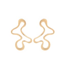 IngeSight.Z Minimalist Irregular Hollow Geometry Metal Stud Earrings Punk Statement Gold Color Earring Women's Charm Ear Jewelry