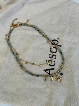 Peri'sBox Vintage Natural Stone Beads Necklace Women's Charm Mang Star Pendant Can be Stacked Jewelry Gothic Jewelry Gifts