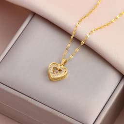 New In Sweet Sexy Beating Heart Series Pendant Necklaces For Women Luxury Fashion Female Stainless Steel Clavicle Chain Jewelry