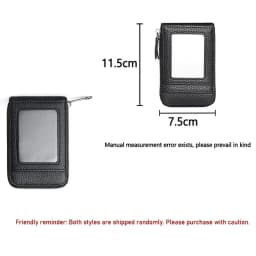 1pc Organ Card Bag Korean Edition Portable Women's Short Bank Card Cover Business Card Clip Zipper Vertical Handheld Bag