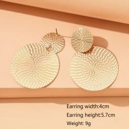 Aretes De Mujer Bohemia Trendy Geometric Metal Round Earrings For Women Fashion Wedding Jewelry