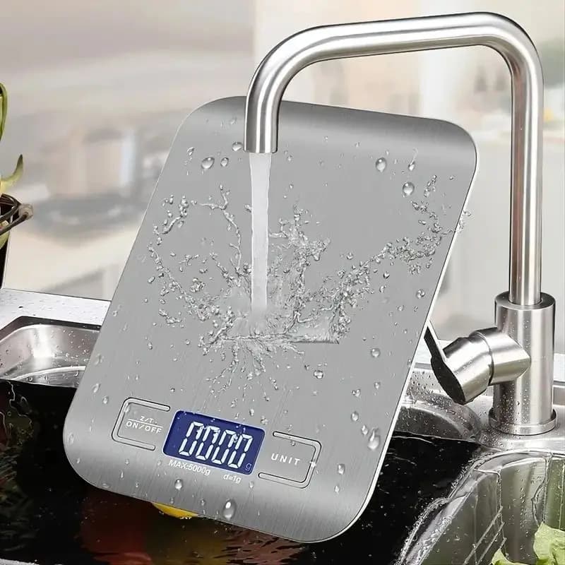 5kg/10kg Digital Kitchen Scale LED Display 5kg/1g Stainless Steel Panel Electronic Scales Home Jewelry Food Snacks Weighing