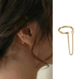 1pc Fashion Minilist No Piercing Ear Cuff Earrings for Woman Fake Piercing Chain Ear Bone Clip for Girl Cuffs Jewelry