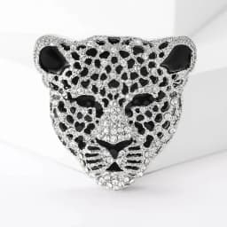 Rhinestone Leopard Brooches for Women Unisex Leopards Heads Pin Animal Lapel Pins Office Party Friend Gifts Accessories