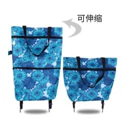 Portable Foldable Shopping Cart with Wheels Lightweight Grocery Trolley for Home Use Backpack Style Hand Pull Cart