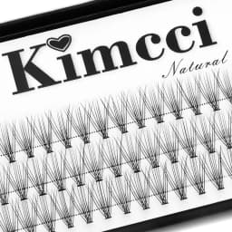 Kimcci 60knots/Case Natural False Eyelash Extension Makeup 10P Mink Individual Faux Eye Lashes Professional Fake Grafting Cilias