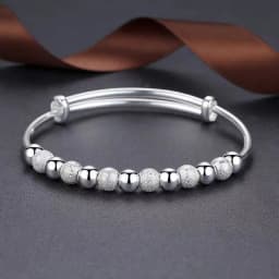 Charms 925 Silver-Color Luxury Beads Bracelets Bangles Cute For Women Fashion Party Wedding Jewelry Adjustable