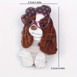 New Acrylic Dog Brooch Cute Cartoon Animal Pins Fashion Women Jewelry Accessories